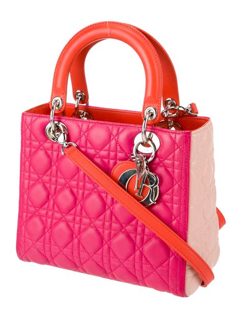 cabas dior orange|lady dior cannage bag.